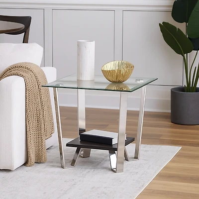 Avalon End Table - Silver