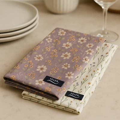 Microfiber Dish Towels - Sweet Bloom, Set of 2
