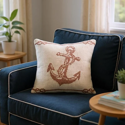 Anchored Cushion - Mocha