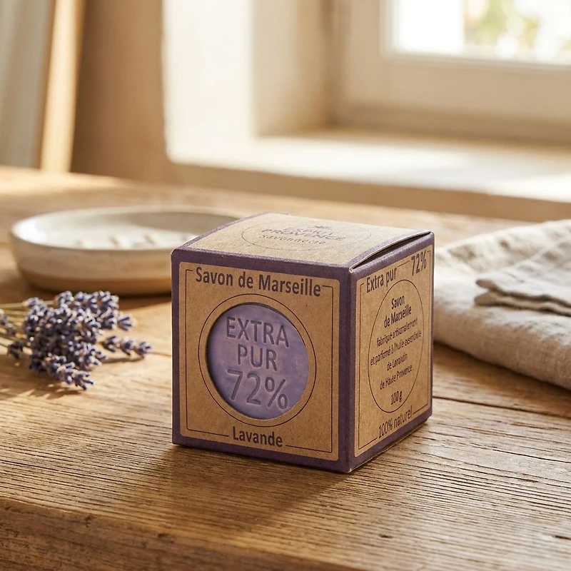 Savon de Marseille extra pur 72 % - Lavande de Provence