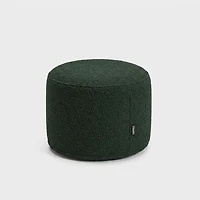 Bouclé Round Ottoman - Green