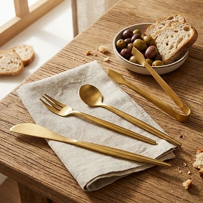 Natural Living Charcuterie Utensils, Set of 4 - Gold