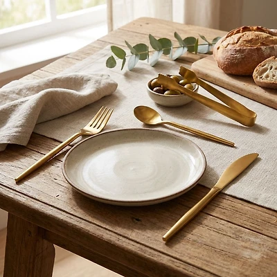 Natural Living Ustensiles de charcuterie, ensemble de 4 - Or