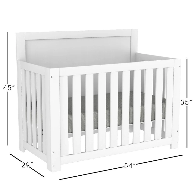 Abby Covertible Crib - White