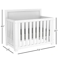 Abby Covertible Crib - White