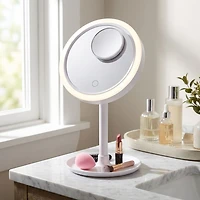 Danielle Creations Miroir ventilateur LED avec ventouse