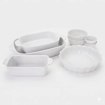 Henckels 8-Piece Ceramic Bakeware Set - White
