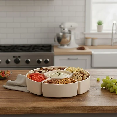 Boîte de rangement pour collations à compartiments rotatifs 