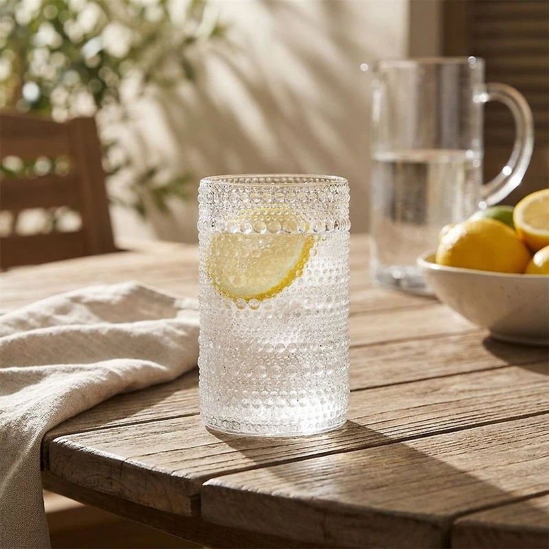 JS Gourmet Hobnail Glasses, Set of 4