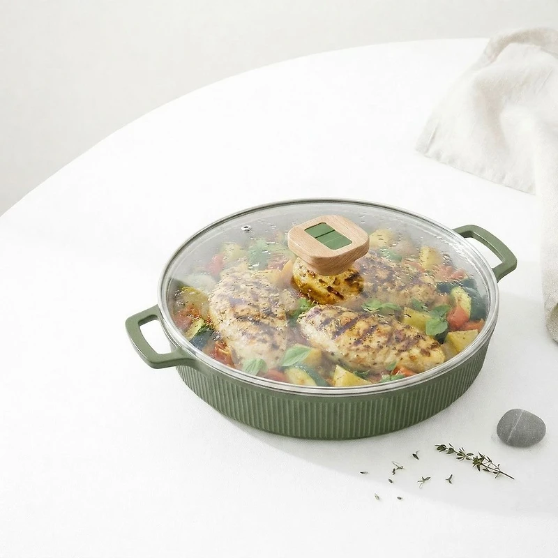 Veraroma™ Die Cast Aluminium Ceramic Non-Stick Casserole With Cover 28cm