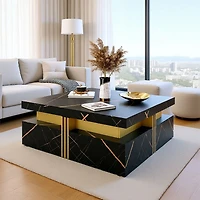 Table basse moderne avec 4 tiroirs