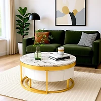 Modern Round Nesting Coffee Table