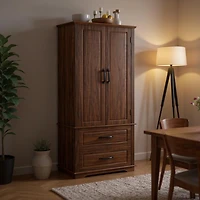 Ensemble de 4 chaises de salle à manger en bois noir avec revêtement en tissu