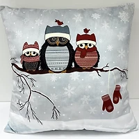 Hoots Holiday Cushion