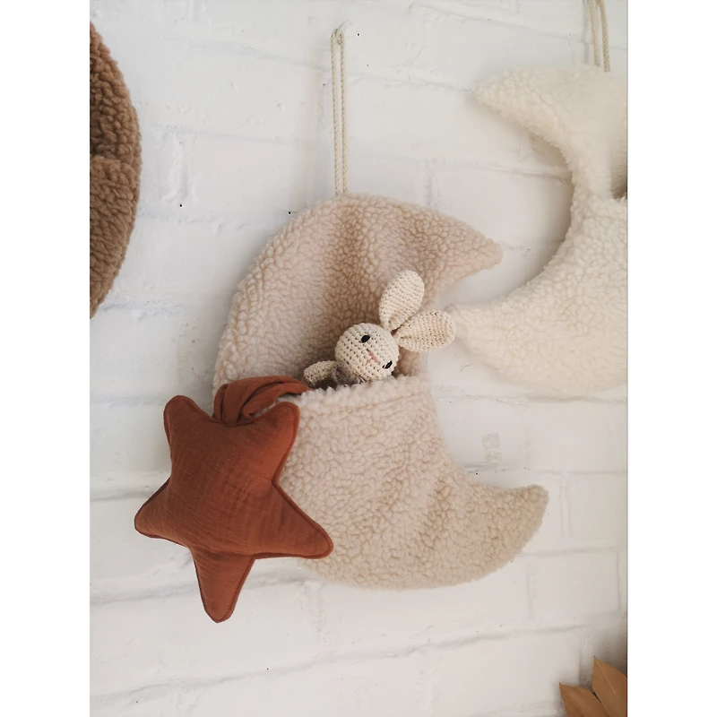 Moon Wall Pocket - Beige