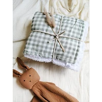 Checkerboard Baby Blanket - Sage