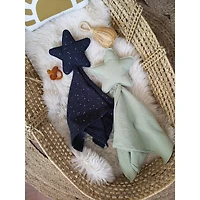 Baby Star Security Blanket, Set of 2 - Sage & Navy