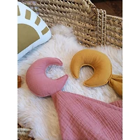 Baby Moon Security Blanket, Set of 2 - Pink & Mustard