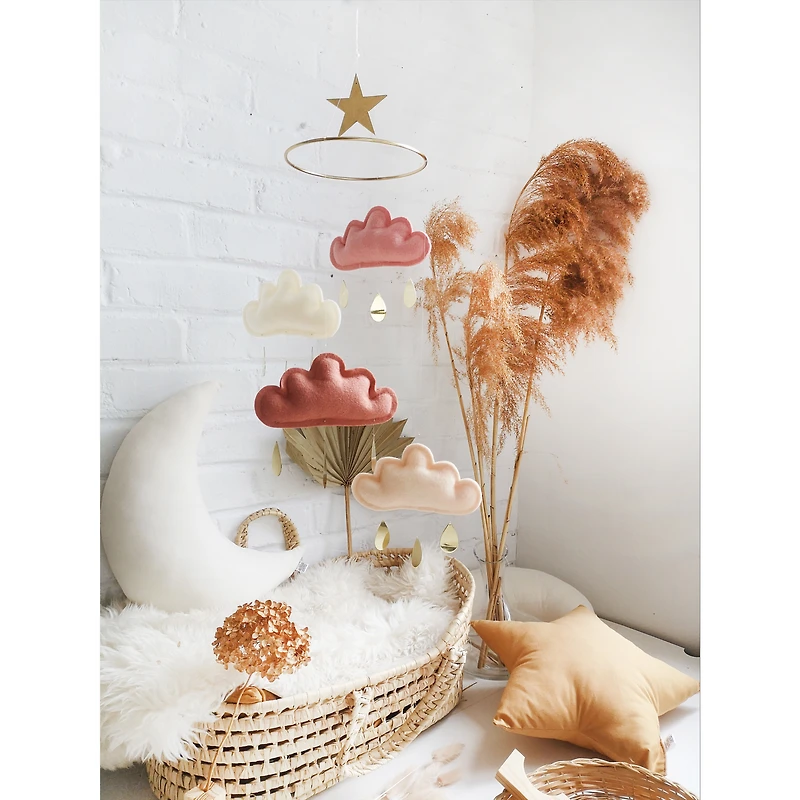Cloud Mobile - Blush, Ivory, Terracotta & Peach