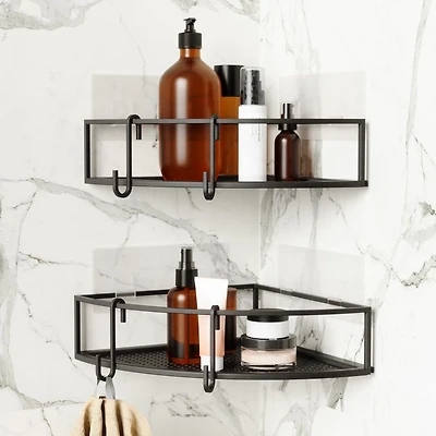 Cubiko Set of 2 Corner Shower Bins