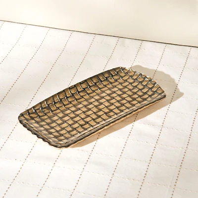 Braid Small Platter - Gold 