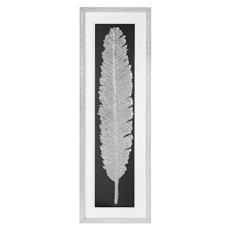 Boîte-cadre argentée « Metallic Feather »