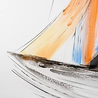 Toile encadrée peinte à la main « Schooner Winds II »