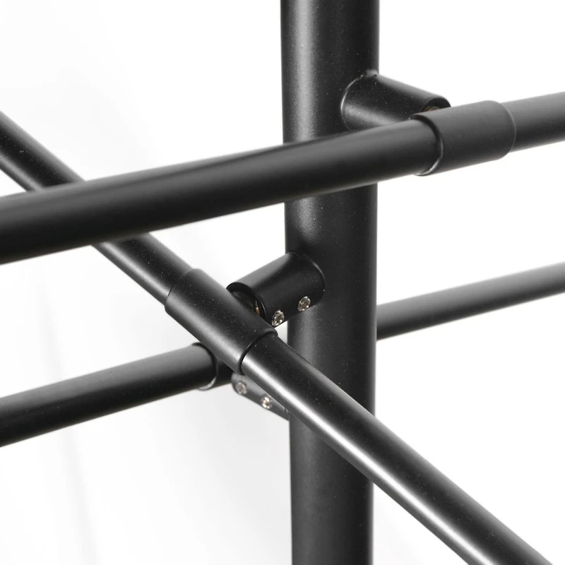Javiern 6 Light Black Metal and Glass Sputnik Chandelier