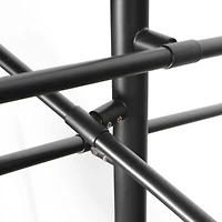 Javiern 6 Light Black Metal and Glass Sputnik Chandelier
