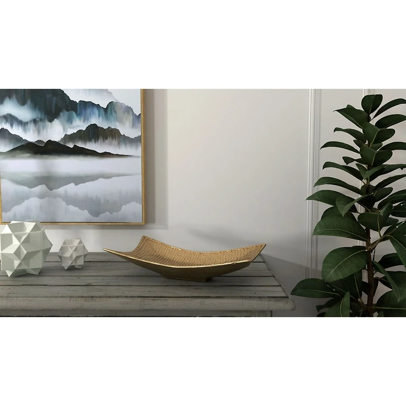 Amalyn Gold Decorative Ceramic Tray