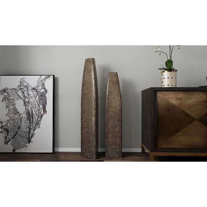 Vase de sol décoratif en céramique « Rhea » - 47 po