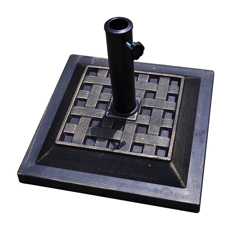 17.5" Heavy Duty Square Umbrella Base Stand of 30 lbs, For Outdoor