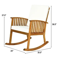 Outdoor Acacia Garden Wood Rocking Chair