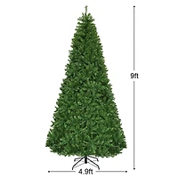 Arbre de Noël artificiel haut de gamme à charnières – 9 pi