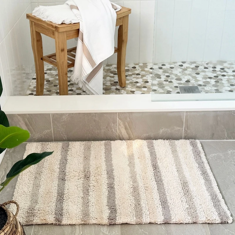 Field Stripe Reversible Bath Rug