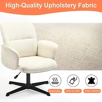 Chaise d'appoint moderne en tissu beige ivoire