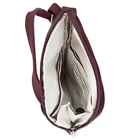 Travelon Essentials Sac à bandoulière antivol asymétrique mini - Bordeaux foncé