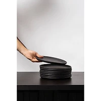 Set of 4 Edan Flat Dinner Plates 9.4" - Matte Black