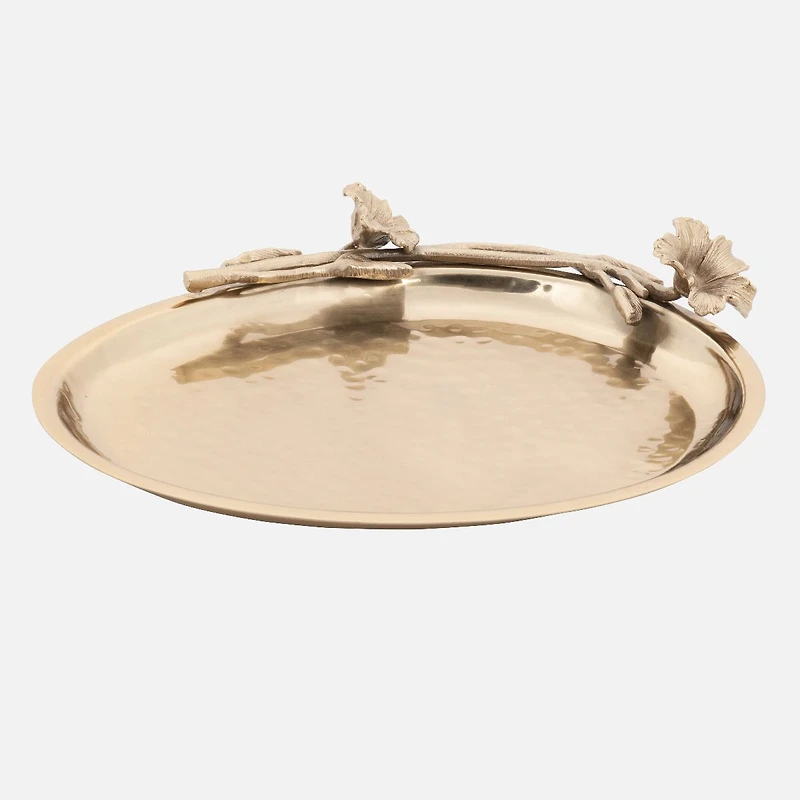Eldora Satin Gold Oval Tray