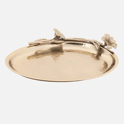 Eldora Satin Gold Oval Tray