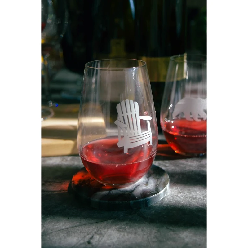 Set of 6 Muskoka Chair Stemless Glasses by Cuisivin