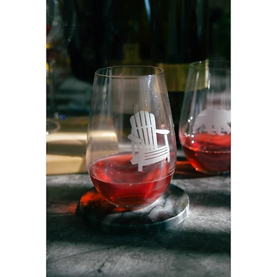 Set of 6 Muskoka Chair Stemless Glasses by Cuisivin