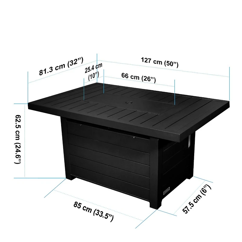 Foyer sur table « Serenity » - Onyx noir