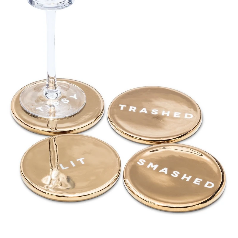 Ensemble de 4 sous-verres « Drunk Expressions »
