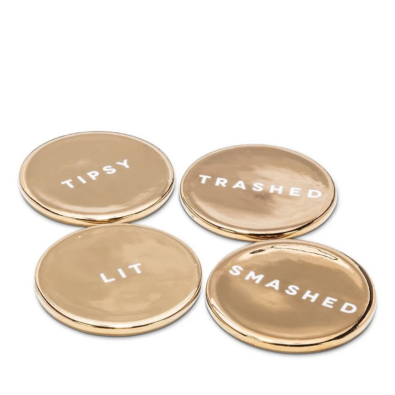 Ensemble de 4 sous-verres « Drunk Expressions »