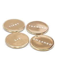 Ensemble de 4 sous-verres « Drunk Expressions »