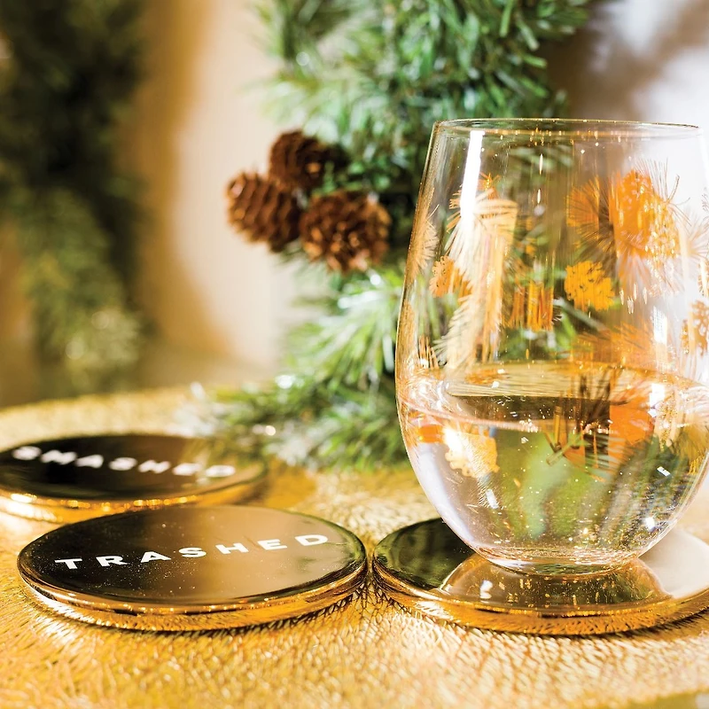 Ensemble de 4 sous-verres « Drunk Expressions »
