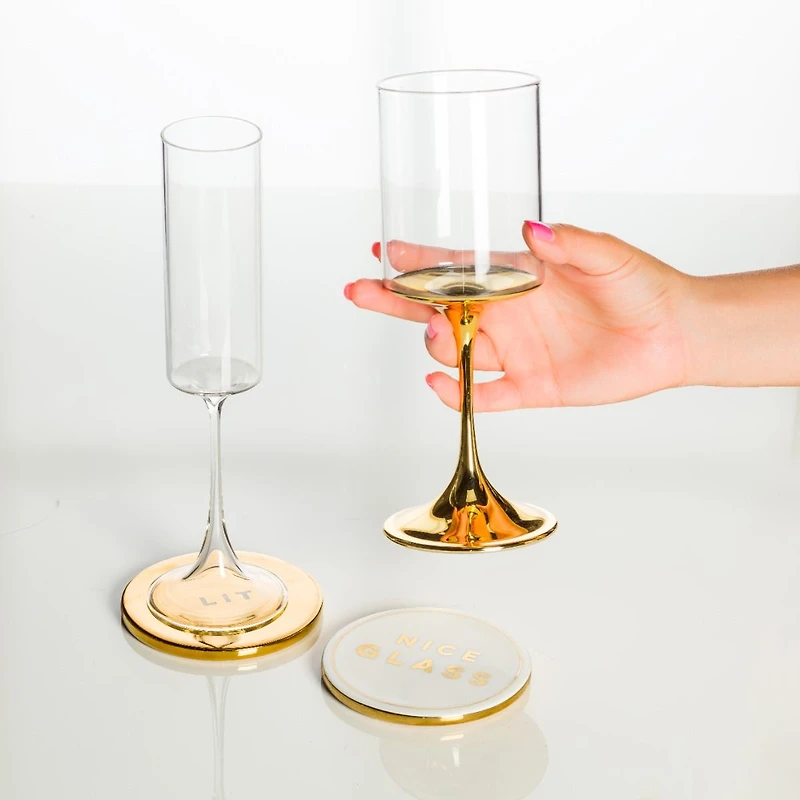 Ensemble de 4 sous-verres « Drunk Expressions »