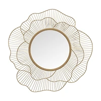 Asais Flower Mirror Gold