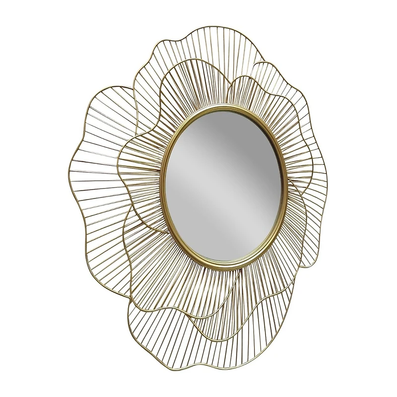 Asais Flower Mirror Gold